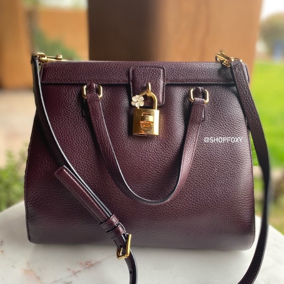 Dolce & Gabbana Handbags - SOLD Dolce & Gabbana Flower Lock Lady Sicily Leather Bag